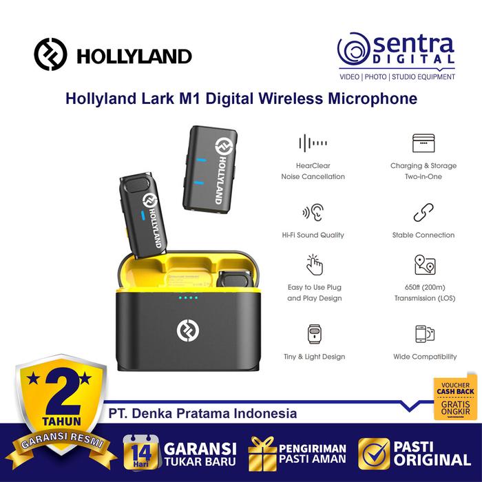 Gambar Hollyland Lark M1 Duo All-In-One Portable Microphone dari Sentra Digital Kota Surabaya Tokopedia