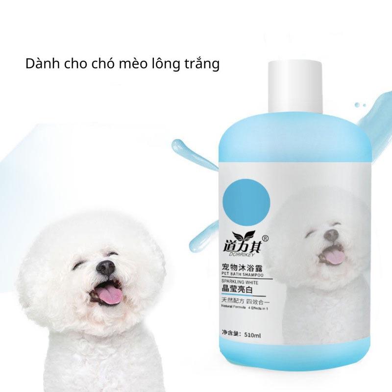 Sữa tắm cao cấp cho chó mèo, loại bỏ ve rận, nấm, ngứa, viêm da, khử hôi, dưỡng mượt lông cho thú cưng (510ml)