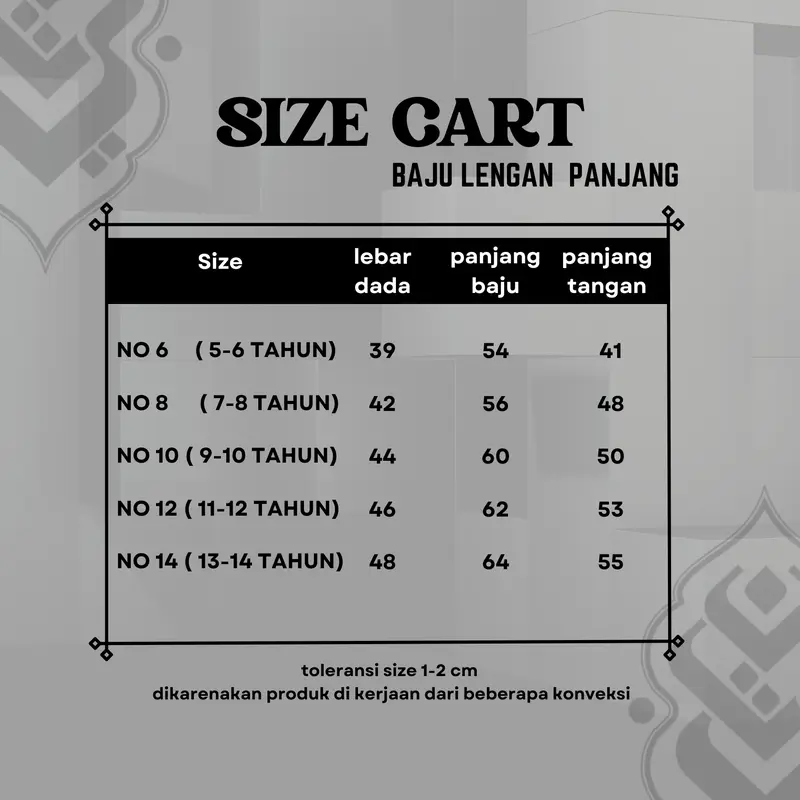 baju koko anak lengan panjang motif kombinasi batik untuk usia 9 sampai 14 tahun warna coklat putih hitam navi Atasan Katun 1