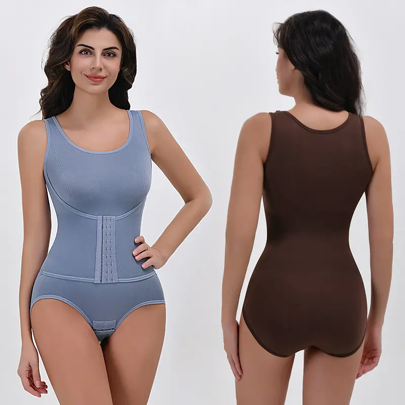 Strong waist, one-piece shapewear, breasted compression, abdomen and hip lift, vest postpartum, shaping underwear, open crotch Womenswear Comfort