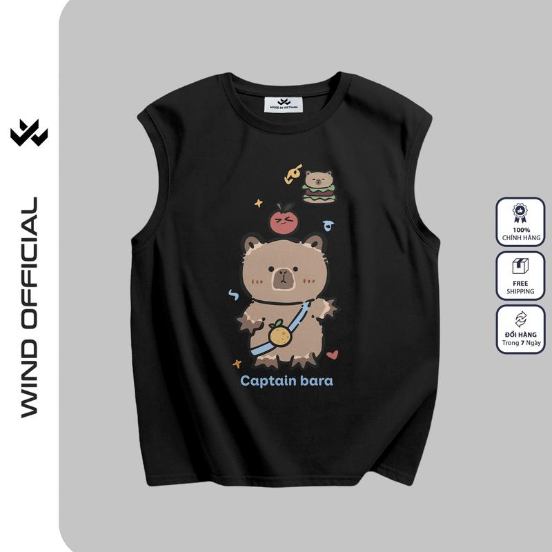 Product Introduction of Áo ba lỗ unisex WIND form rộng sát nách CAPYBARA TÁO tanktop thời trang nam nữ oversize 4