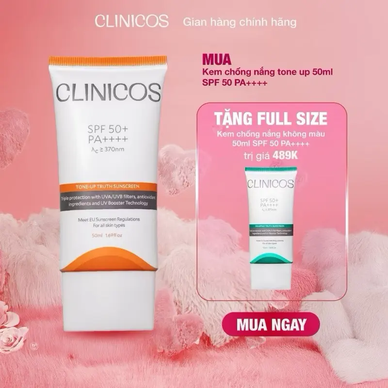 Kem Chống Nắng Clinicos Truth Sunscreen SPF 50+ PA++++ 50ml - Chống Nắng Chất Lượng Cao Skincare - Dưỡng Body