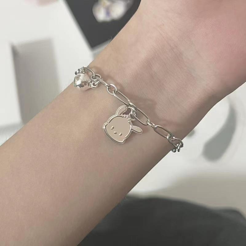 Product Introduction of Pochacco Bell Bracelet for Women Students Sweet Cute Girly Heart Jewelry Ins Niche Design Sense Bracelet 5