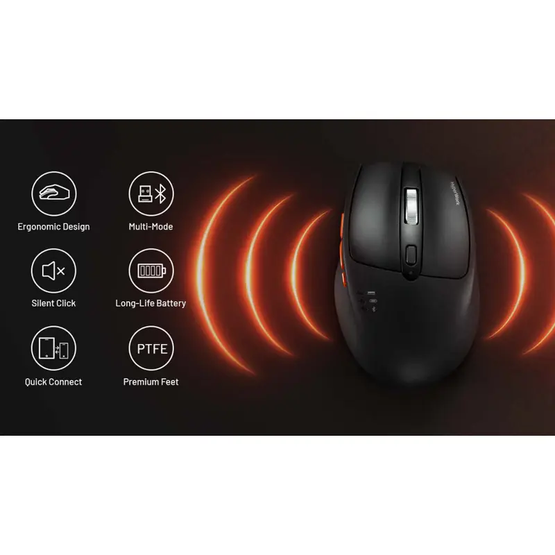 [DEAL SỐC] Chuột không dây HyperWork Silentium MS01 - 3 chế độ kết nối, Bluetooth 5.1 & Wireless 2.4GHz l Hàng chính hãng bảo hành 12 tháng 8