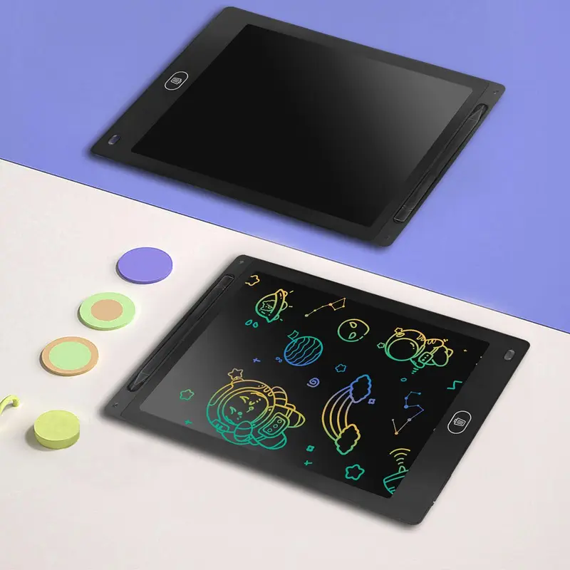 12 inch LCD Message Writing Tablet, 1 Piece Colorful Doodle Board Drawing Pad, Erasable Reusable Drawing Tablet for Toddlers Gift, Educational Learning Tablet Toy, Baby Toys, Education Devices, Fun Toys for 13 Year Olds to Feel Good, Teenage Boy Gift 1