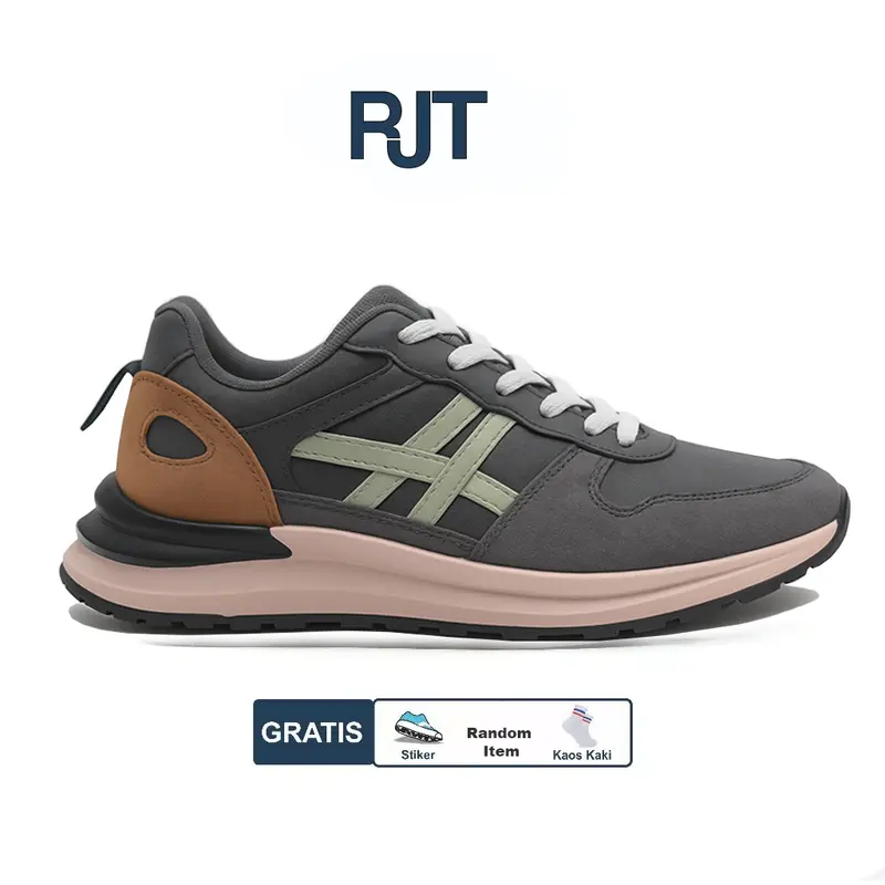 RJT Fuccino Sepatu Sneakers- Casual Pria Sport Shoes Sneaker Running  Olahraga Hijau 40