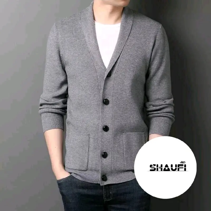 Sweater Cardigan Vest kancing/Sweater Cardigan Pria/Sweater Rajut Pria Knitwear Santai 3