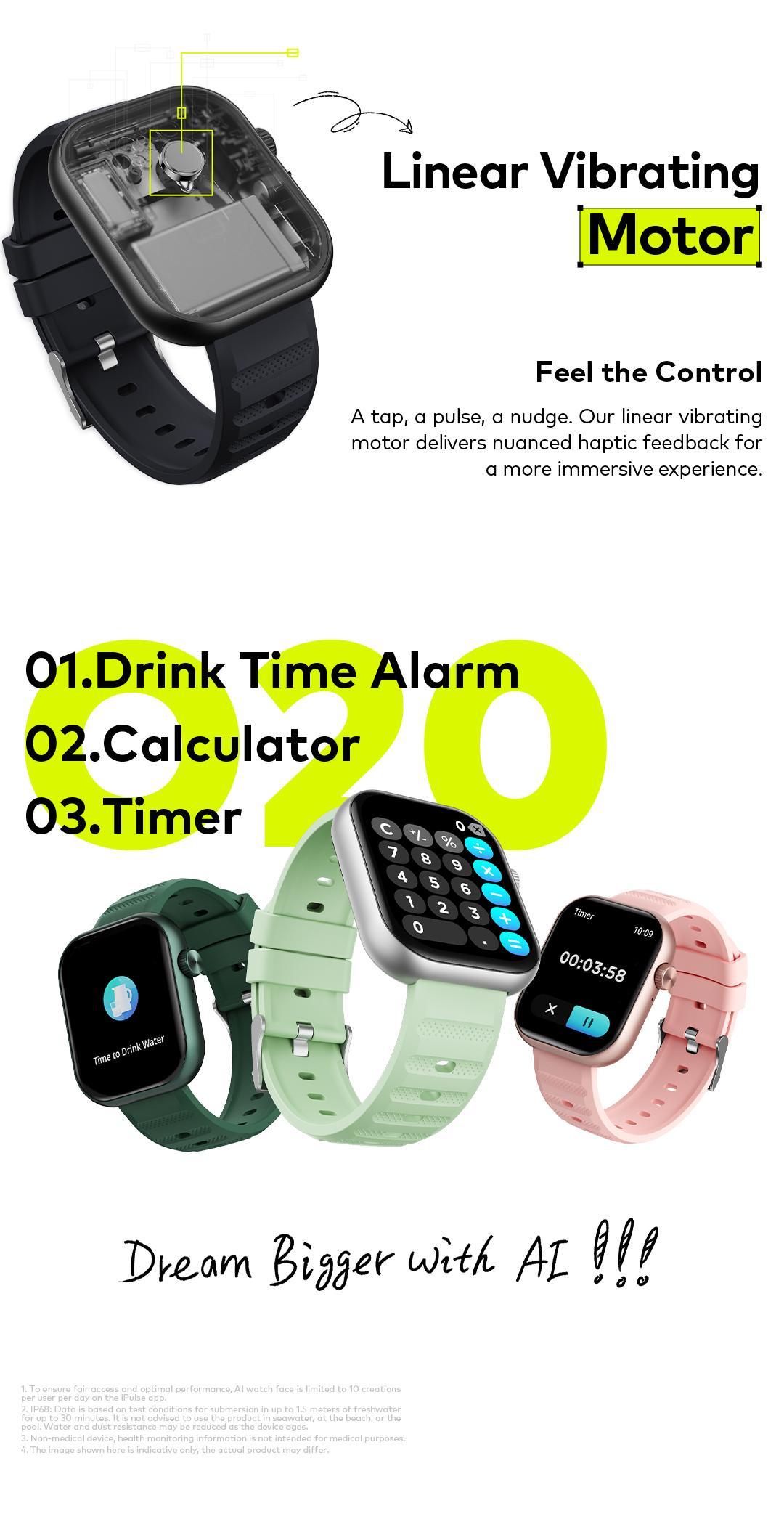 [Exclusive arnoldleonard0508 +Free Strap] itel Smart Watch ISW-O20 AI Watch Face | Pemantau Kesehatan 24 Jam | Panggilan BT | Layar HD 2.04" | Tahan Air IP68