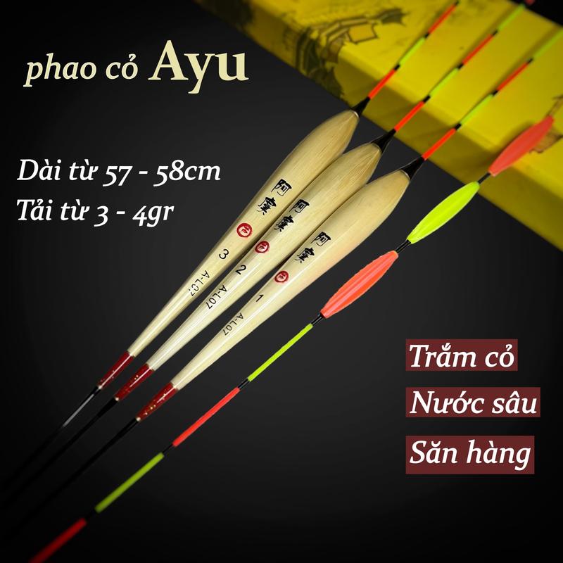 Câu Đài Ayu,  dài, ngọn lớn phù hợp câu trắm , chép, trắm đen, vùng nước sâu Đi Câu Fishing phao cỏ PC15