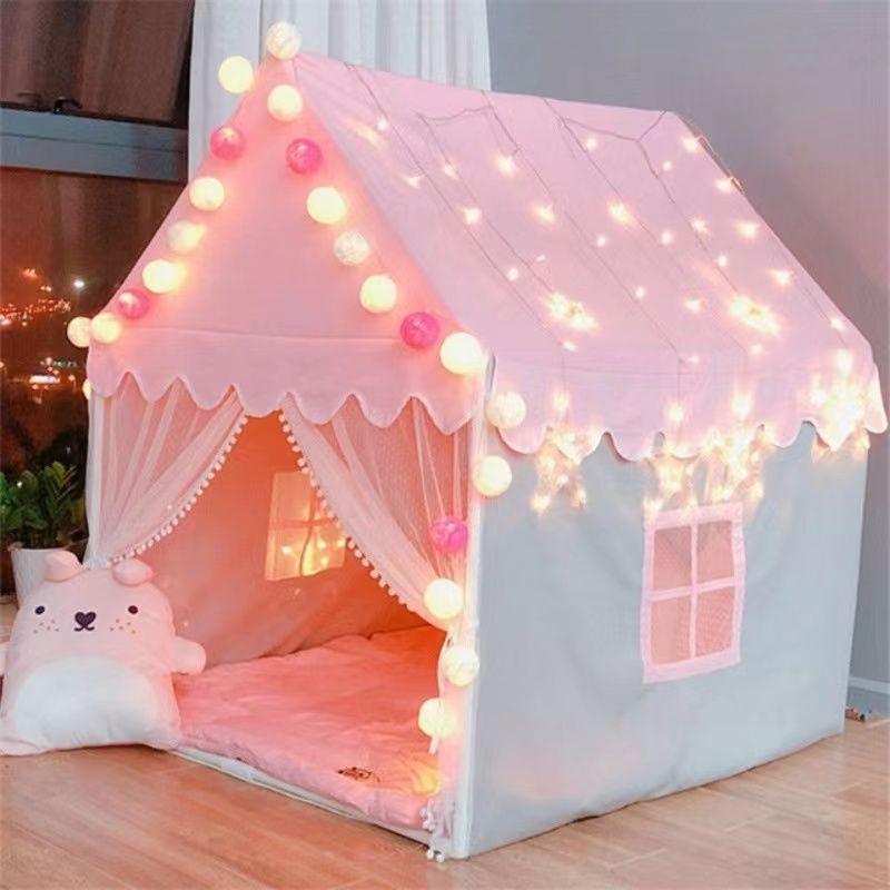 Product Introduction of Children's Tent Indoor Game House Small House Castle Princess House Sleeping Play House Toy Mosquito Net Birthday Gift for Children 0