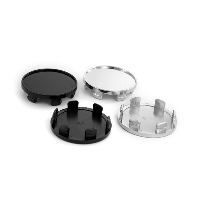 4pcs ABS 54mm Black/Silver Car Wheel Center Caps Fit for 50mm Emblem Badge Logo Sticker Rim Hubcap Cover Car Styling Accessories 0