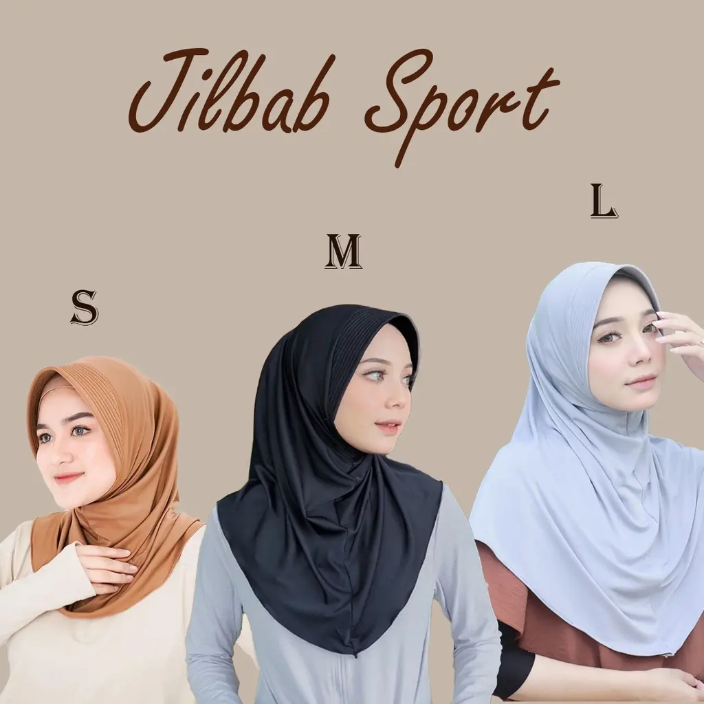 Krudung Sporty Jilbab Sport Volly Instan (S,M,L) | Bergo Sport | Bergo Nadira Hamidah | Hijab Instant Jumbo Size | Jilbab Olahraga | Kerudung Bahan Jersey Premium Cocok Untuk Sekolah Muslim Panjang