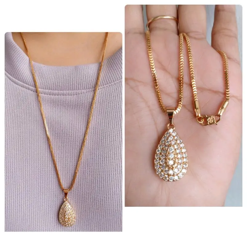 Kalung Berbentuk Labu Dengan Butir Mata