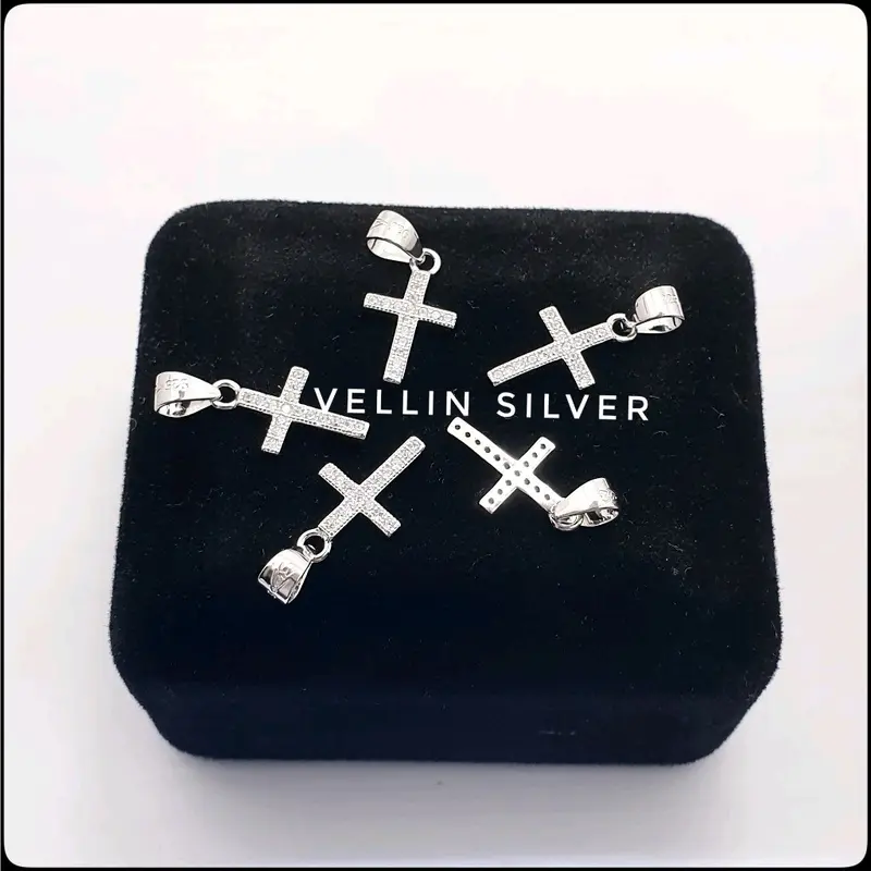 Liontin Salib Perak 925 Asli 3