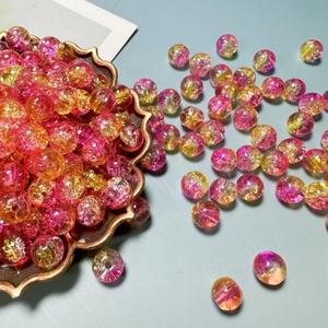8mm ガラスビーズ（100個セット）、カラフルなフェイククリスタルビーズ、ネックレス・ブレスレット・イヤリング・携帯電話・バッグのペンダント用DIYジュエリー製作用品