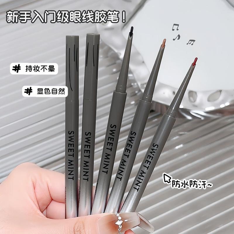 Product Introduction of SWEET MINT Machete Eyeliner Pen Long lasting Waterproof Sweatproof Not easy to smudge Outline down to shadow aegyo sal pen Lipliner Makeup Cosmetic 9