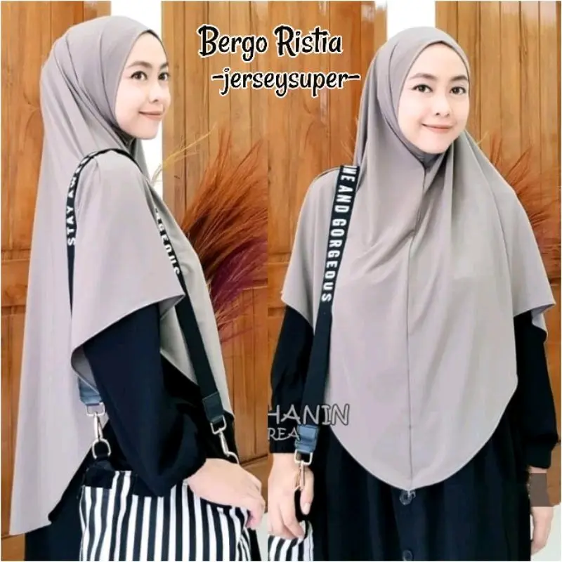 BERGO RISTIA / BERGO JERSEY / BERGO JUMBO!/ JILBAB JUMBO / HIJAB JUMBO  / JILBAB INSTAN