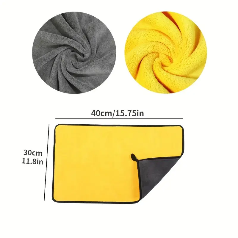Car Washing Towel, Car Cleaning Towel, Car Detailing Towel, Absorbent Microfiber Car Wash Towel, Thick Plush Detailing Towel for Car Care & Home Cleaning, Car Detailing Products, Car Cleaning Supplies, Microfiber Cloth 5