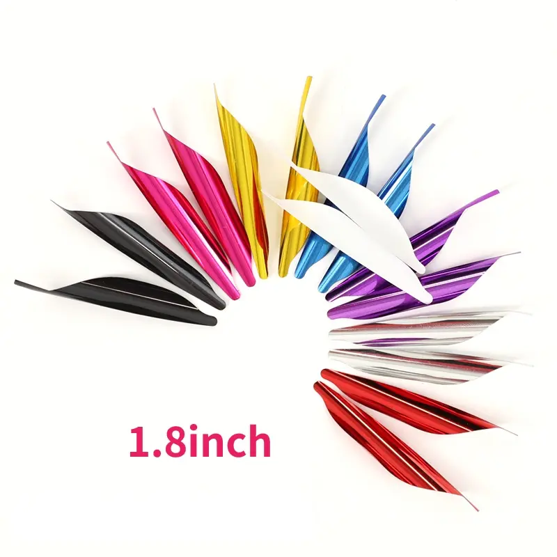 50pcs Hottest Spin Vanes 1.8inch Spiral Feather With sticker Tape DIY Accessories Right Wing