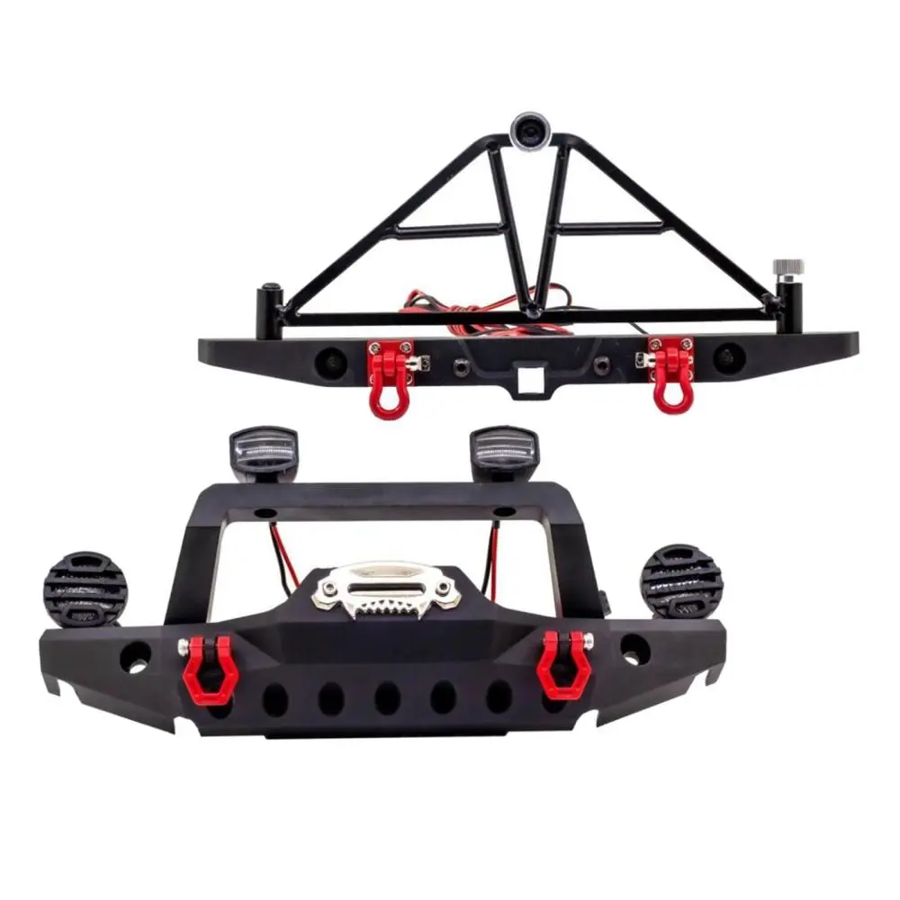 RC Crawler Car Metal Front Rear Bumper for Axial TRX4 AX103007 1:10 Scale Crawler Buggy Car Replacements