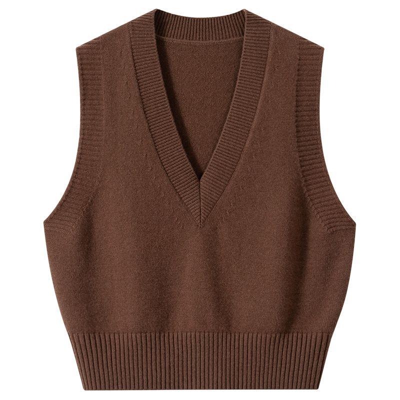  Áo Vest Cho Nữ Hàng Mới Về 2024 Cổ Chữ V Dáng Rộng Vừa Vặn Áo Len Vest Dệt Kim Thích Hợp Cho Mùa Thu Và Mùa Đông Có Thể Mặc Ngoài Trời Và Bên Trong Áo Ghi Lê 