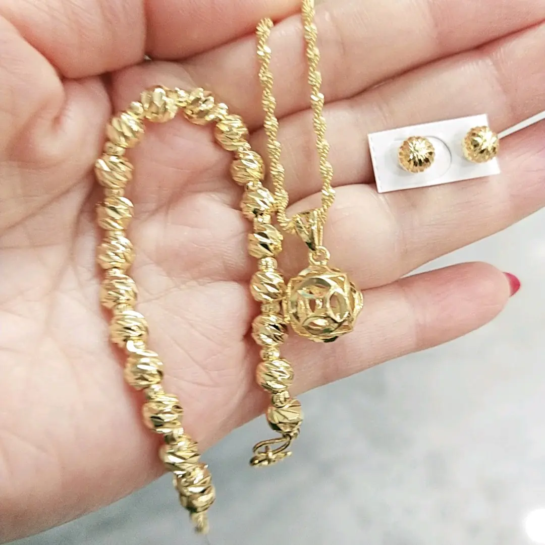 Bộ bi 3 món Dây(45cm), lắc tay, bông tai.