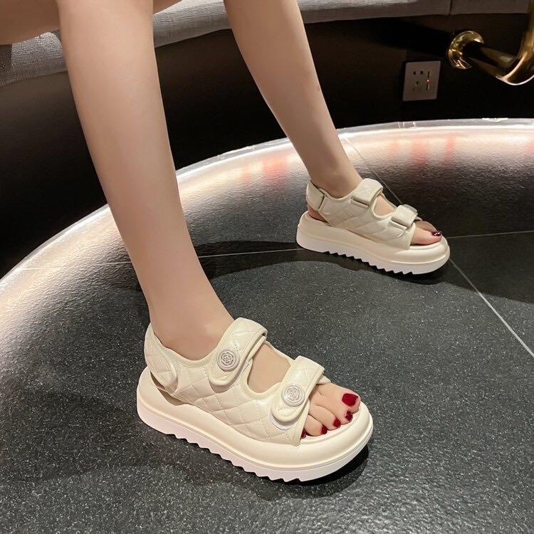 Dép xăng đan quai hoa trà, sandal quai hậu cn hoa trà hot hit ms 998 ori DéP Nữ Shoes Nhung GiàY