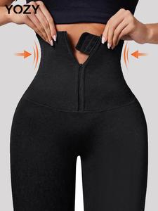 YOZY Women's Solid High Waist Sports Leggings, High Stretch Seamless Yoga Leggings, Ladies Sportswear for Indoor Outdoor Wear, Bottoms, Legging Pants