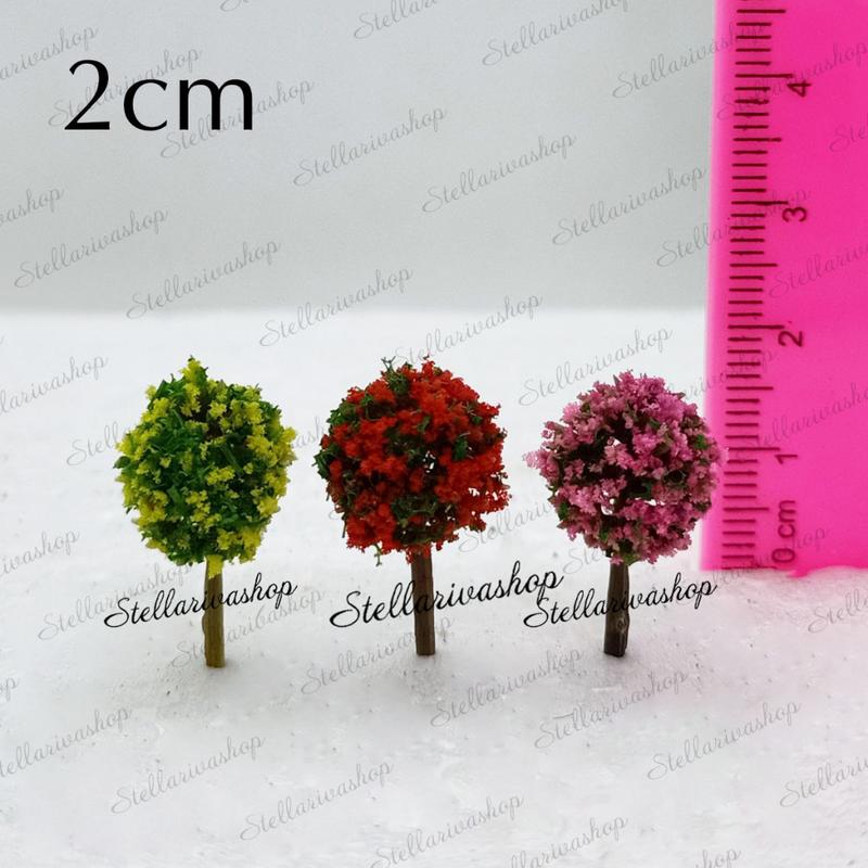 Mô Hình cây xanh mini các loại làm tiểu cảnh sa bàn, mô hình thành phố size nhỏ 1