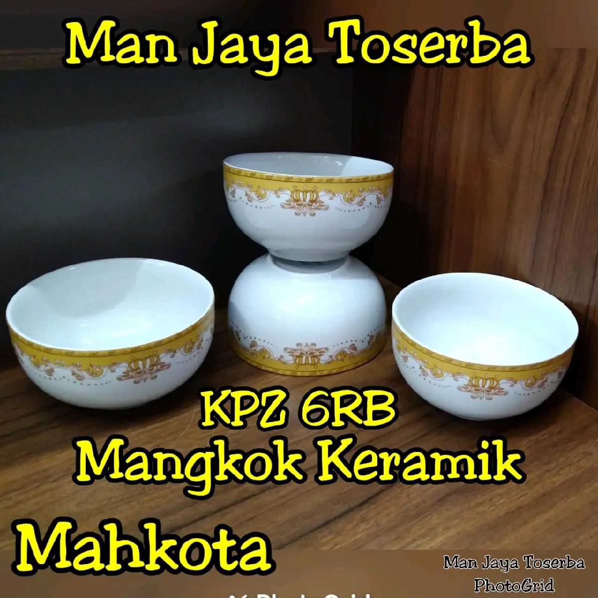Mangkok keramik mahkota Mangkok baso ayam cafe resto catering hotel