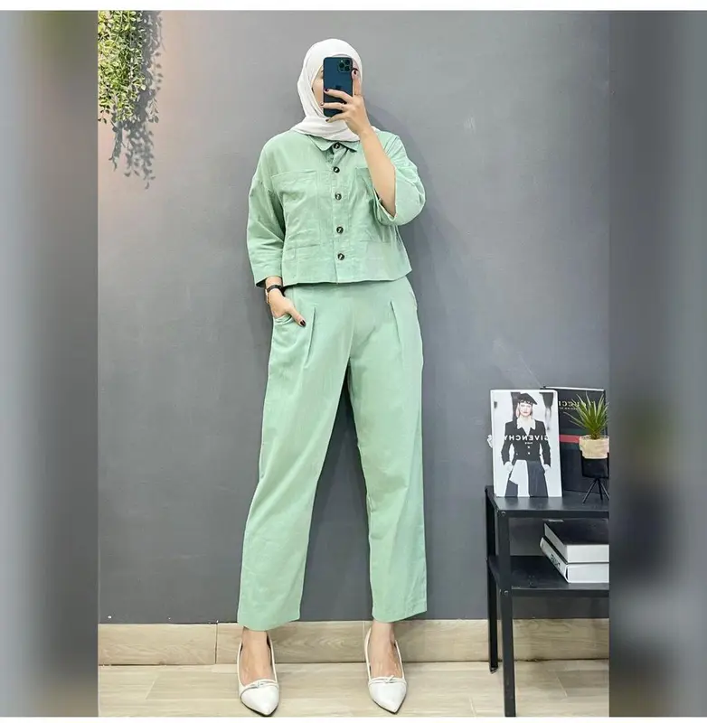 Dera one set / Setelan celanan dan atasan model crop top 3