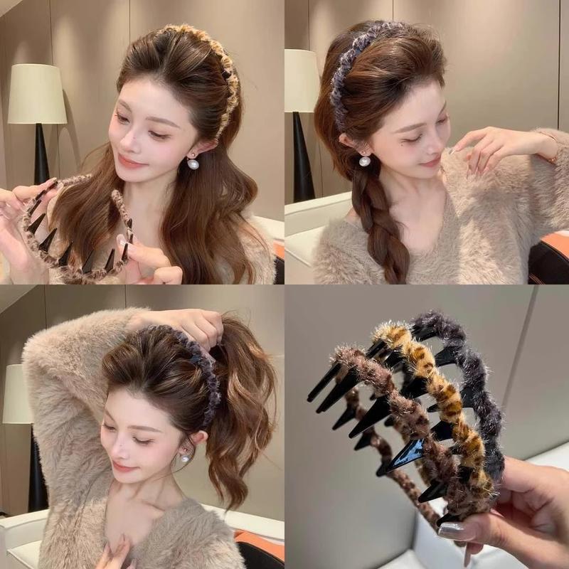 Himpunan Rambut, Atas Kepala, Cetakan Leopard, Ikat Kepala Gelombang ...