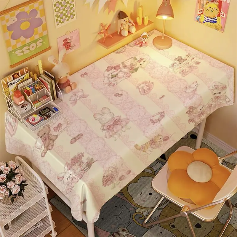 Khăn trải bàn hình trái tim Lolita Chính Hãng Dễ Thương và nữ tính, Thích hợp cho ký túc xá, Bàn trang điểm, Bàn trang điểm, Đồ Trang Trí phòng ngủ, Vải năm 2025, Nhận xét tích cực 5065 5