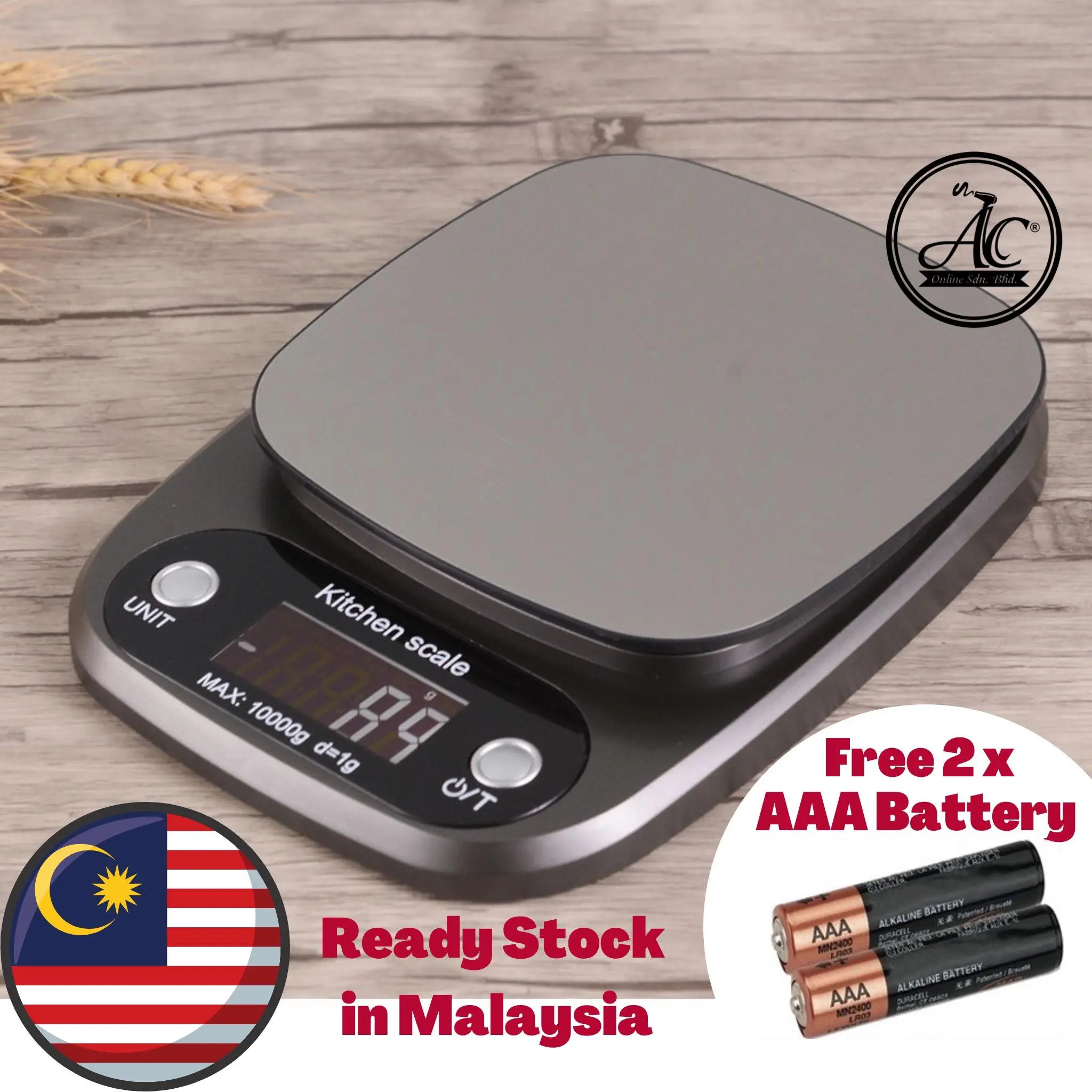 10kgx1g Kitchen Scale Digital LCD High Precision Kitchen Weighing Scale Balance Electronic Food Penimbang Dapur