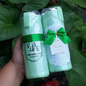 Souvenir pernikahan,khitan, hajatan botol nice + sablon + di kemas plastik Bottles