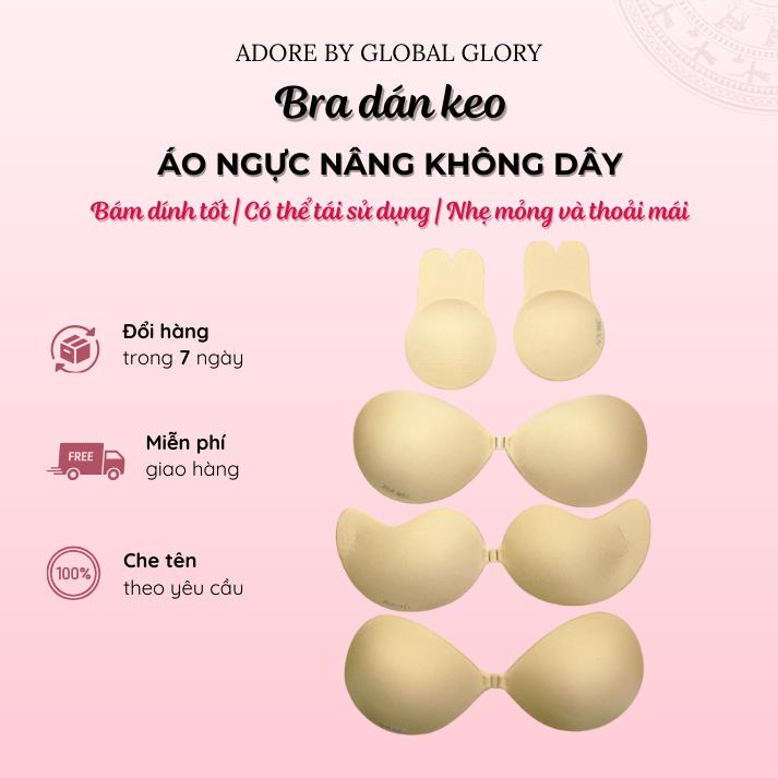 [ƯU ĐÃI HÔM NAY] Adore Miếng Dán Ngực Silicone Bra Cài Trước Tạo Khe Đẩy Ngực Bám Dính Tốt Tặng Kèm dây đeo trong suốt dây  nâng Nữ