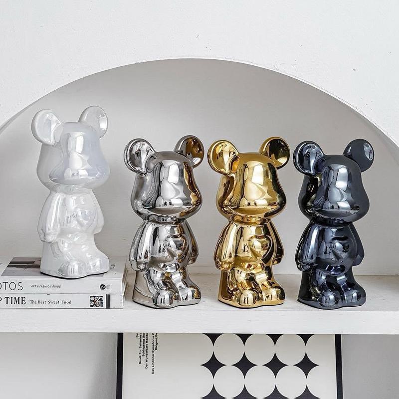 [18cm KHÔNG nhét tiền, 21cm Có khe nhét tiền] Gấu BearBrick Trái Tim, Ống Heo Tiết Kiệm, Decor Trang Trí Nhà Cửa, Quà Tặng Ý Nghĩa
