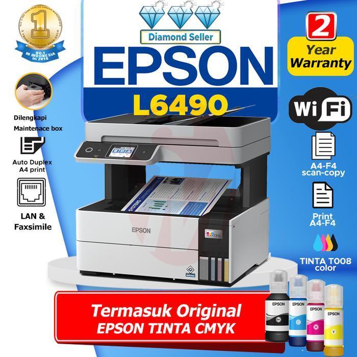 Printer Epson L 6490 A4 Ink Tank Multifungsi ADF Duplex Wireless - Shop ...