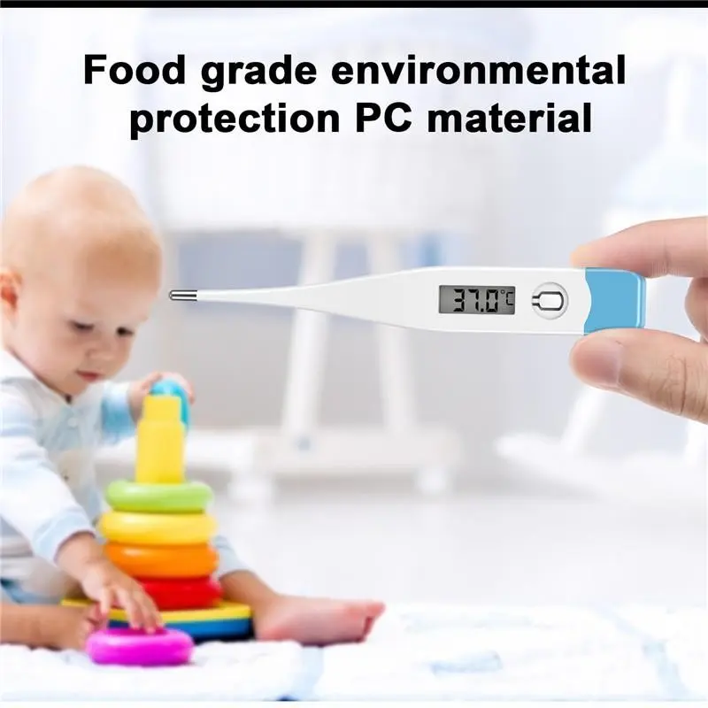 THERMOMETER DIGITAL jepit Ketiak Oral Kaku Ukur Suhu Badan Anak Baby