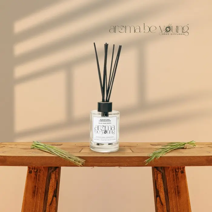 Purifying Lemongrass Reed Diffuser Aromatherapy Premium 30ml | Aroma Be Young Pengharum Ruangan Aromaterapi Wangi Tahan Lama Mewah Pewangi Kamar Dekorasi Rumah Hampers Gift Scent Diffuser Harum Wangi Aroma Sereh Segar Serai Lemon Grass Kado 7
