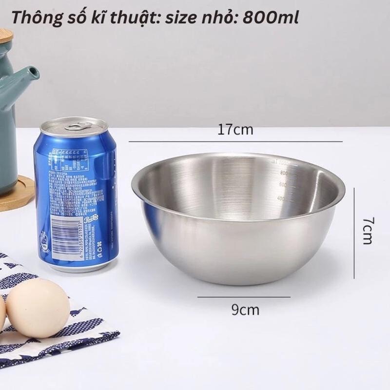 Product Introduction of Set 3 Thau Trộn Inox 304 Có Vạch Chia Dung Tích Tiện Lợi 5