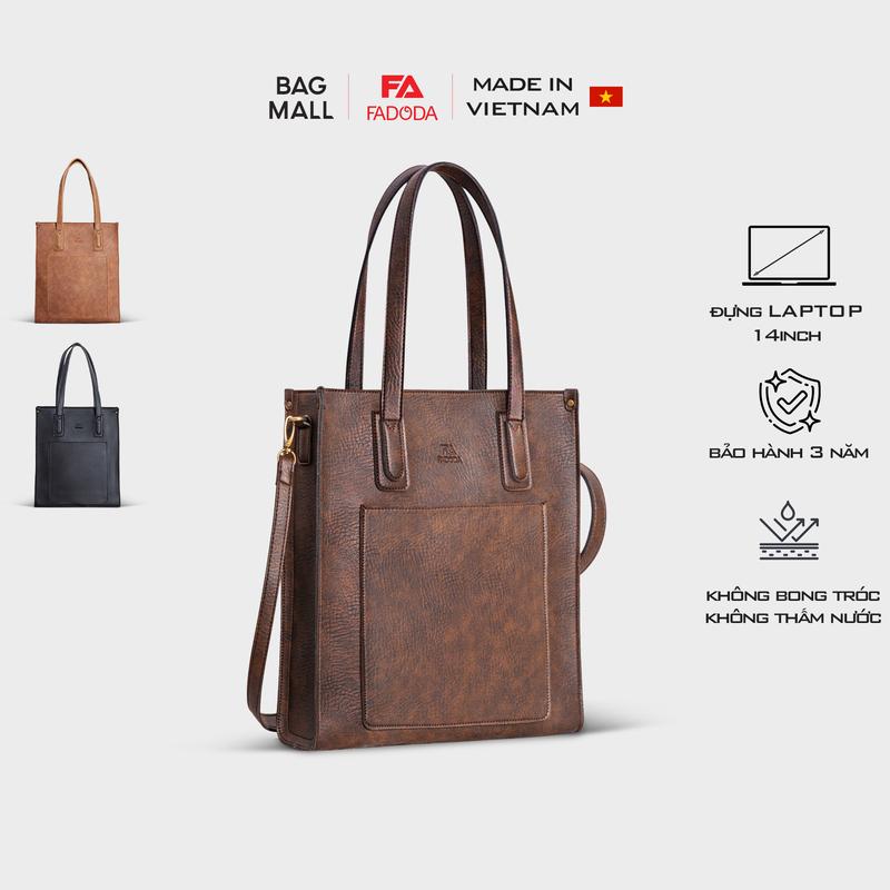 Túi xách nữ công sở FADODA FTX1 đựng laptop 14 inch tài liệu khổ và a4 Bag Tote Chữ Nhật 