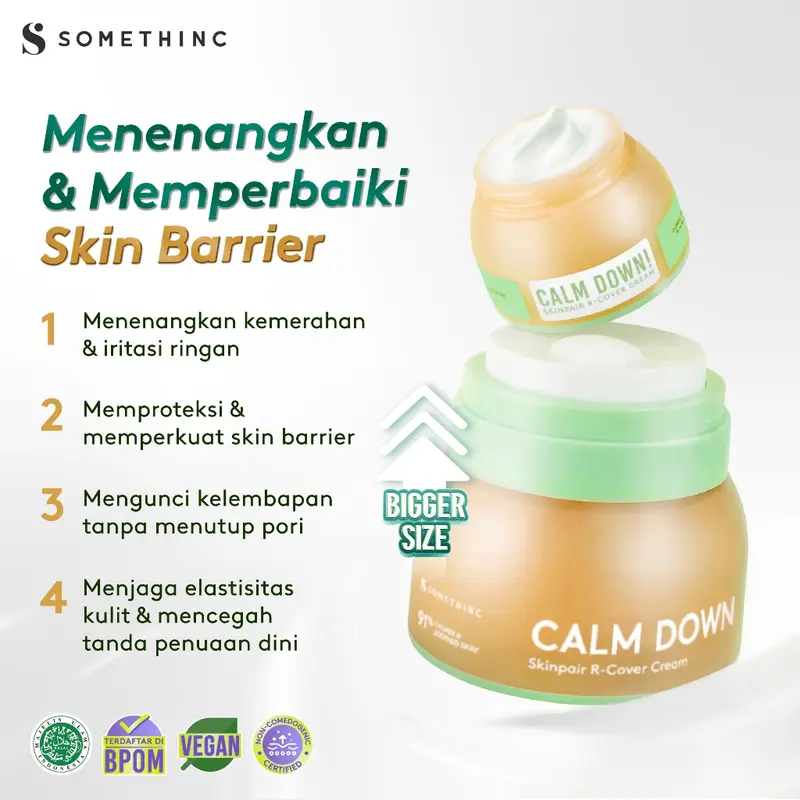 [Exclusive] SOMETHINC Calm Down! Skinpair R-Cover Cream - Moisturizer / Pelembab Wajah *SC* 1