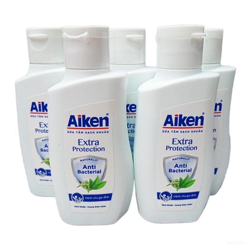 AIKEN - SET 5 CHAI SỮA TẮM SẠCH KHUẨN AIKEN 60g