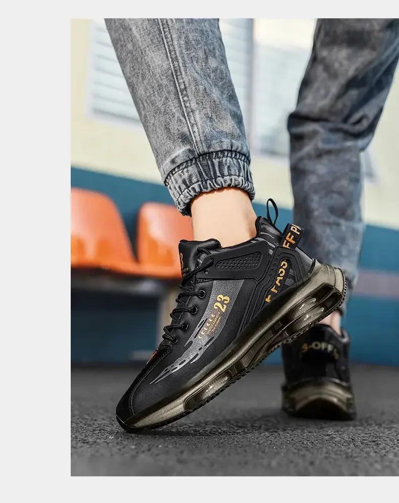 Product Introduction of Men's Sneakers New in High Top Running Shoes Golf Shoes Round Toe Platform Shoes Casual Fashion for Men Sneakers Waterproof 22
