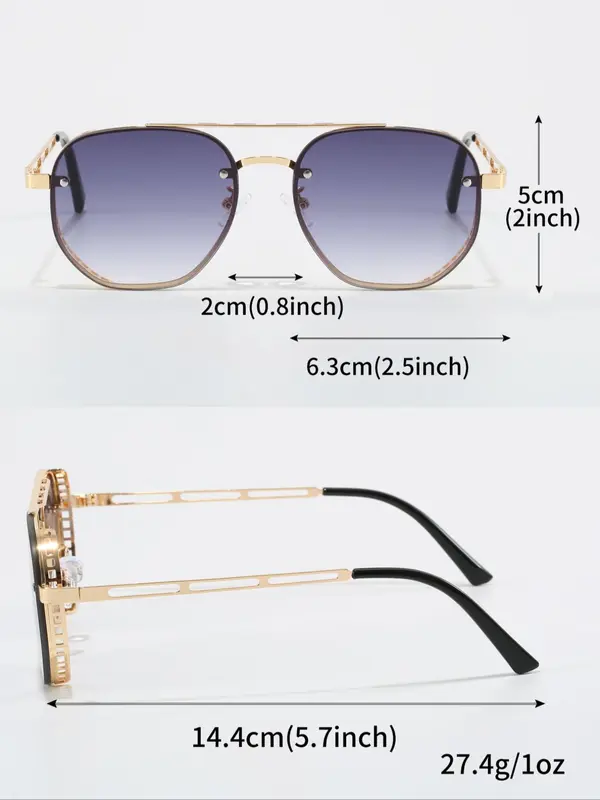 Men's Vintage Sunglasses, Trendy Casual Sunglasses for Everyday Use, Fashion Accessories for Outdoor Activities 1