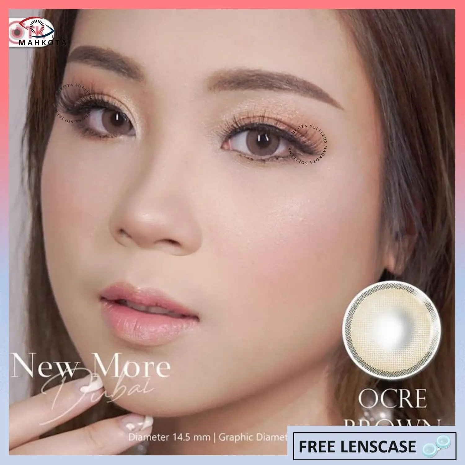 Softlens New More Dubai Normal & Minus (-0.50 S/D -6.00) By CTK Dia 14.5MM + Free Lenscase Trendi lens eye gray lensa brown soflens Softlen Black softlens grey Silver