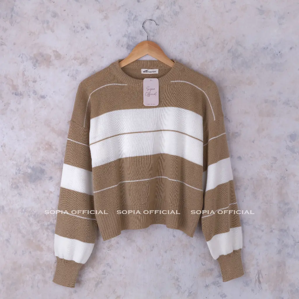 Marchela Sweater Knit - Sweater Rajut Wanita Knitwear Atasan