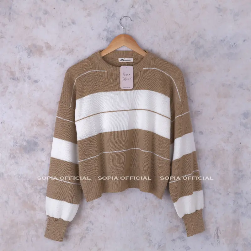Marchela Sweater Knit - Sweater Rajut Wanita Knitwear Atasan 0