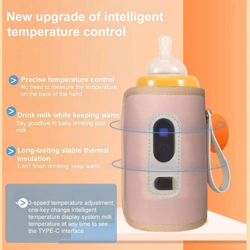 Product Introduction of Universal Baby Milk Warmer Digital Display Baby Bag USB Nursing Bottle Heater Portable Baby Bottle Warmer Thermal Bag for Travel 25
